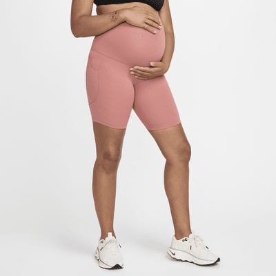 Nike (M) One Mallas cortas de talle alto con bolsillos de 20 cm Dri-FIT (Maternity) - Mujer