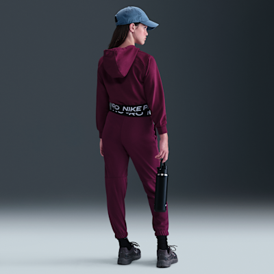 Felpa con cappuccio e zip a tutta lunghezza Dri-FIT Nike Pro Fleece – Ragazza