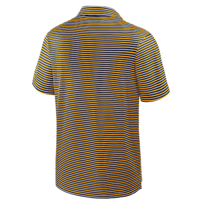 Polo universitario Nike Dri-FIT para hombre West Virginia Tour Stripe