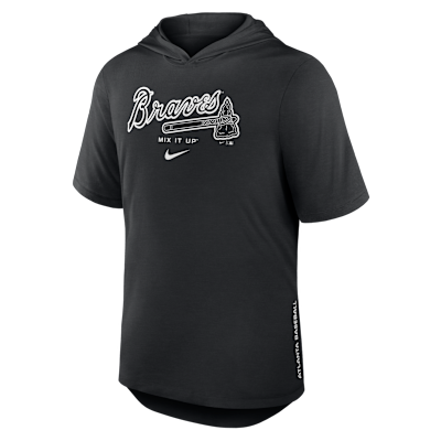 Atlanta Braves Arched Wordmark Men's Nike Dri-FIT MLB Hooded T-Shirt from Nike - $65