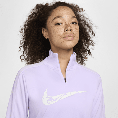 Nike Swoosh Dri-FIT-mellemlag med 1/4 lynlås til kvinder