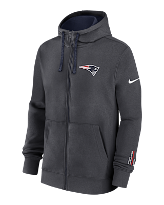 Мужское худи New England Patriots Playbook Page Club Nike NFL Full-Zip Hoodie