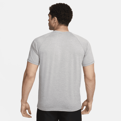 Nike Men's Heathered Short-Sleeve Hydroguard Swim Shirt. Nike.com