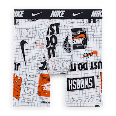 Nike Dri-FIT Ropa interior estampada larga para niños talla grande (paquete de 2)
