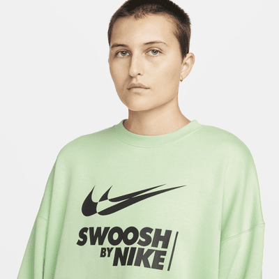 Sweat oversize à col ras-du-cou en tissu Fleece Nike Sportswear pour femme