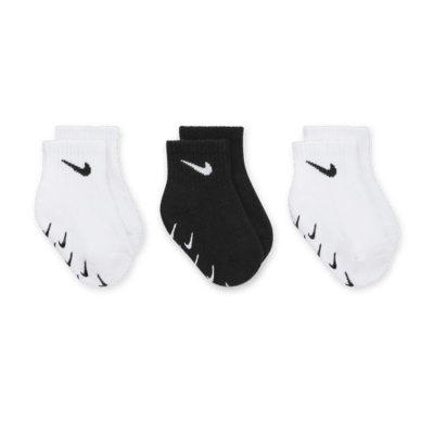 Nike Baby (12-24M)/Toddler Gripper Ankle Socks (3 Pairs)