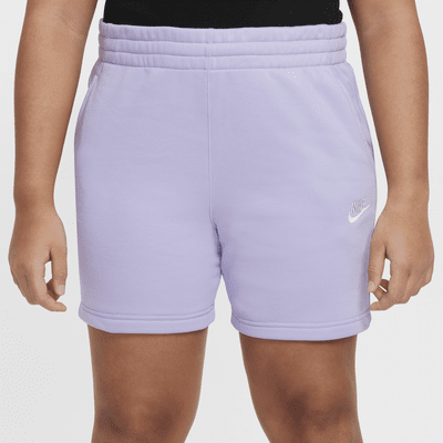 Nike Sportswear Club Fleece Big Kids' (Girls') 5" French Terry Shorts (Extended Size)