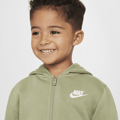 Conjunto de dos piezas de sudadera con gorro infantil Nike Full-Zip Club Set