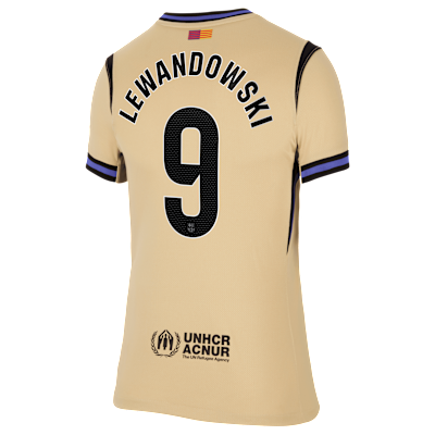 Robert Lewandowski Barcelona 2025/26 Stadium Away Women's Nike Dri-FIT Soccer Jersey