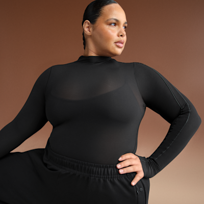 NikeSKIMS Weightless Layers Women's Mock-Neck Long-Sleeve Top