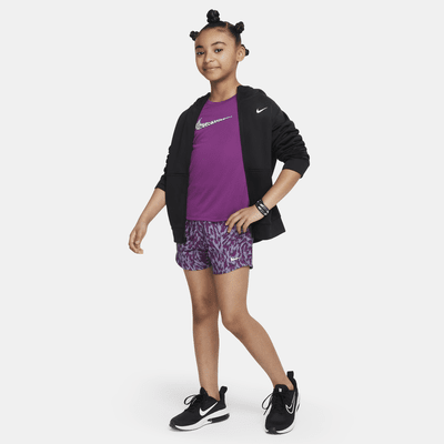Vævede Nike One-shorts med høj talje til større børn (piger)