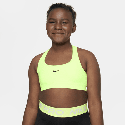 Nike Swoosh Big Kids' (Girls') Sports Bra (Extended Size)