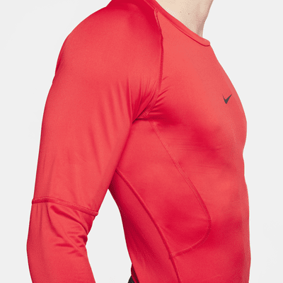 Nike Pro Dri-FIT tettsittende, langermet treningsoverdel til herre