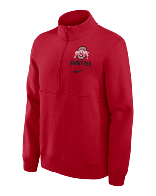 Мужские  Ohio State Buckeyes Primetime Club Nike College 1/2-Zip Crew