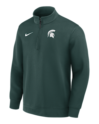 Мужские  Michigan State Coaches Nike Dri-FIT College Long-Sleeve 1/2-Zip Top