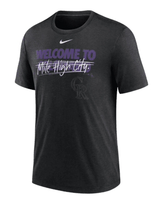 MLB Team Apparel Youth Colorado Rockies Black Home Run T-Shirt