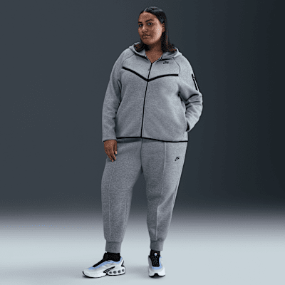 Nike Sportswear Tech Fleece Windrunner hosszú cipzáras, kapucnis női pulóver (plus size)