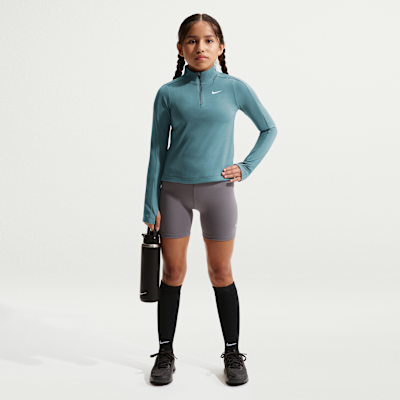 Nike Girls' Dri-FIT Long-Sleeve 1/4-Zip Top