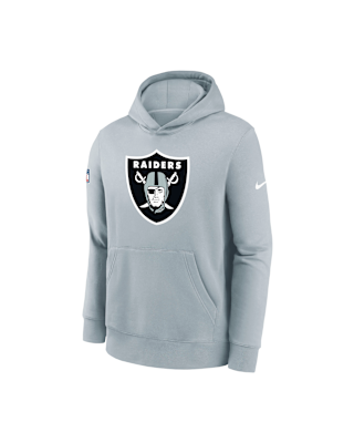 Детское худи Las Vegas Raiders Sideline Club Big Kids' Nike NFL Pullover Hoodie