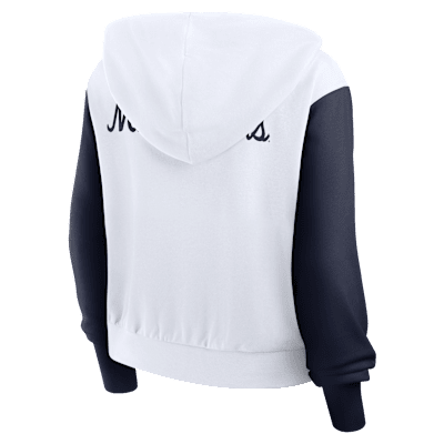 West Virginia Athletic Prep Colorblocked Script Women’s Nike College Full-Zip Hoodie