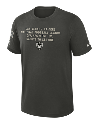Мужская футболка Las Vegas Raiders Salute to Service Slub Nike Dri-FIT NFL