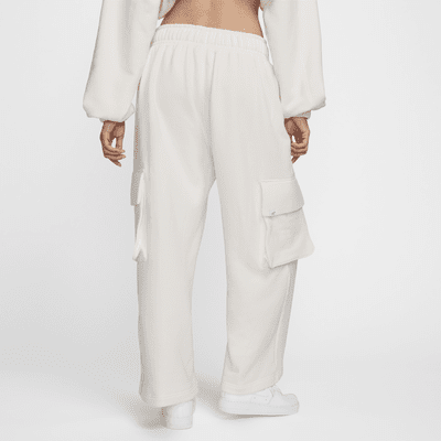 Pants de French Terry de tiro bajo oversized con dobladillo abierto para mujer Nike Sportswear