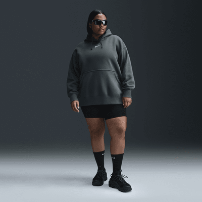 Huvtröja i oversize-modell Nike Sportswear Phoenix Fleece för kvinnor (Plus Size)