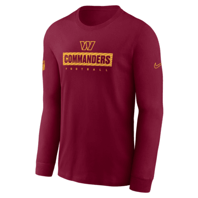 Washington Commanders Sideline Team Issue Men's Nike Dri-FIT NFL Long-Sleeve T-Shirt