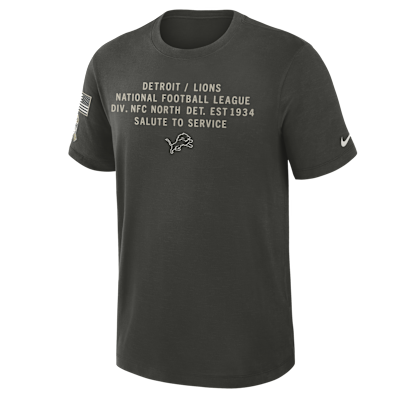 Playera Nike Dri-FIT de la NFL para hombre Detroit Lions Salute to Service Slub