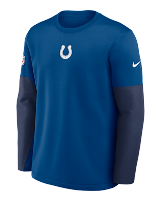 Мужская футболка Indianapolis Colts Scripted To Win Sideline Coach Nike Therma-FIT NFL Long-Sleeve