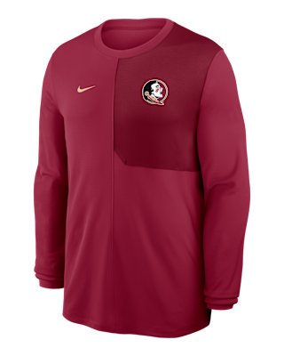 Мужские  Florida State Sideline Coach Nike Dri-FIT College Long-Sleeve Top