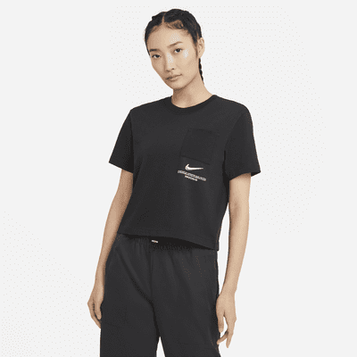 black nike swoosh top