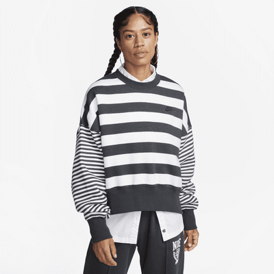 Nike Sportswear Phoenix Fleece Women's Over-Oversized Striped Crew
