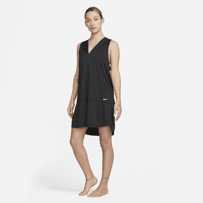 Vestido con gorro para mujer Nike Solid Cover-Up