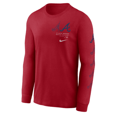 Nike Team Slider (MLB Atlanta Braves) Men's Long-Sleeve T-Shirt