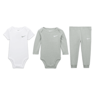 Nike Essentials Baby (0-9M) 3-Piece Bodysuit Set