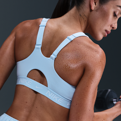 Brassière de sport rembourrée à maintien supérieur avec zip avant Nike Indy pour femme