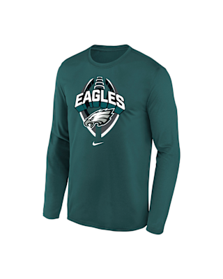 Детская футболка Philadelphia Eagles Legend Icon Big Kids' Nike Dri-FIT NFL Long-Sleeve