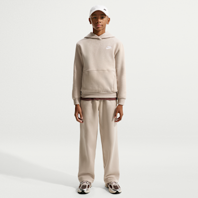 Nike Sportswear Club fleece-hettegenser til store barn