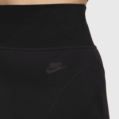 Minifalda de cintura alta para mujer Nike Sportswear Tech Fleece