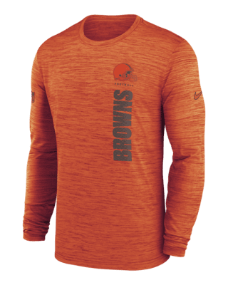 Мужская футболка Cleveland Browns Sideline Velocity Nike Dri-FIT NFL Long-Sleeve