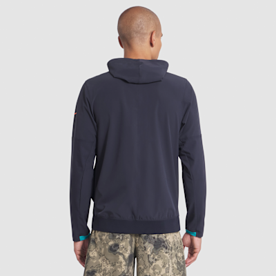 Chamarra Nike de la NFL de medio cierre con gorro para hombre Miami Dolphins Rivalries Collection Sideline Anorak