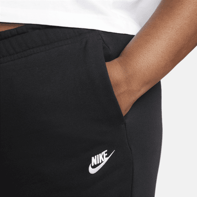 Pants de entrenamiento de tiro medio de pierna ancha para mujer (talla grande) Nike Sportswear Club Fleece