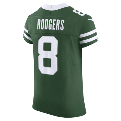 Jersey de fútbol americano Nike Dri-FIT de la NFL Elite para hombre Aaron Rodgers New York Jets