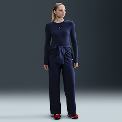 Playera de manga larga slim cropped para mujer Nike Sportswear Chill Knit