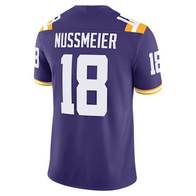 Jersey de juego Nike Dri-FIT College NIL para hombre Garrett Nussmeier LSU