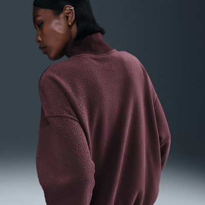 Nike Sportswear Phoenix Plush Women's Cozy Fleece Oversized Mock-Neck Top