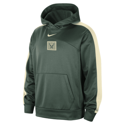 Nike Men's Milwaukee Bucks Green Fleece Pullover Hoodie, Medium