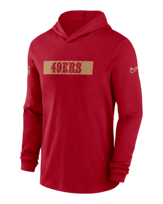 Мужские  San Francisco 49ers Sideline Nike Dri-FIT NFL Long-Sleeve Hooded Top