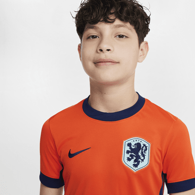 Netherlands (Men's Team) 2024/25 Stadium Home Big Kids' Nike Dri-FIT Soccer Replica Jersey